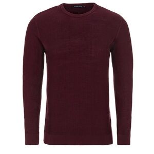 Stone Rose Burgundy Waffle Sweater size XS